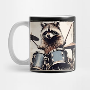 Raccoon drummer Mug